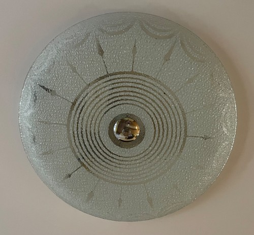 Vintage 1950s round glass - ,