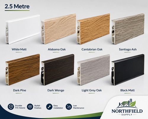Skirting board 75mm pvc - skirting,