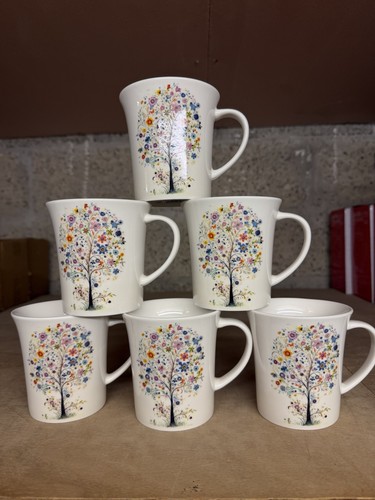 Set fine china floral - set, 6