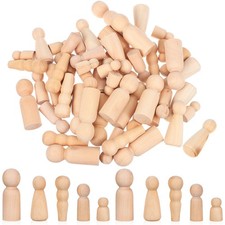 50Pcs Peg Dolls Wooden Peg