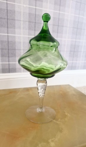 Vintage empoli green glass - green,