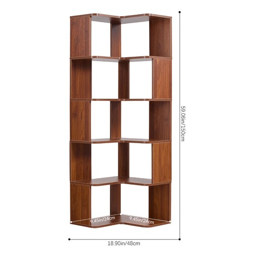 Tier corner bookcase with - 5/6,
