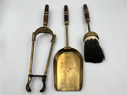 Vintage brass fireside - brass,