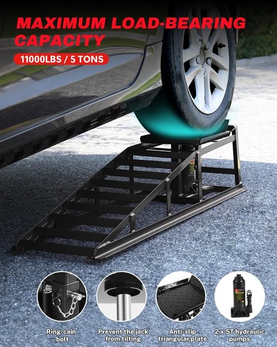 Ton hydraulic car ramps - hydraulic, 1pc
