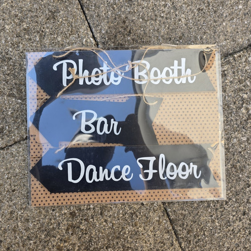 Acrylic hanging wedding sign - hanging,
