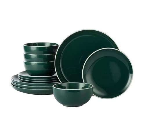 12pc green dinner set - 12pc,