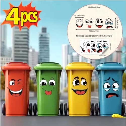 4pcs cartoon face stickers - cartoon,