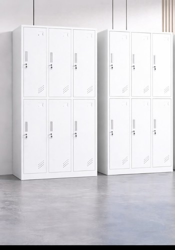 White steel locker storage - ,