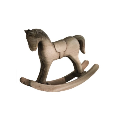 Wooden rocking horse - rocking,
