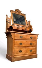 ANTIQUE EDWARDIAN SATIN WOOD