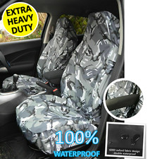 For Mitsubishi Pajero Heavy Duty Grey Camouflage Front Seat Covers 1+1