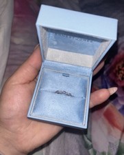 9ct White Gold Tanzanite & DiamondVintage Eternity Ring