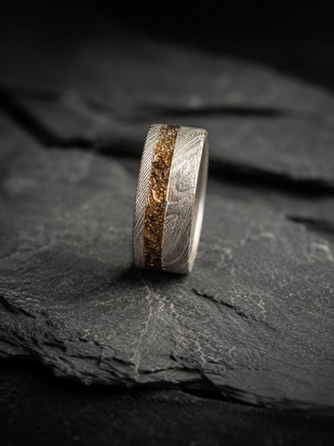 Damascus ring off center - damascus,