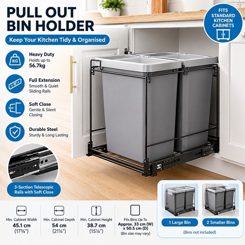 Pull out bin holder - bin,