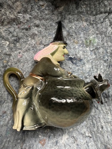 Witch with cauldron bat - witch, cat