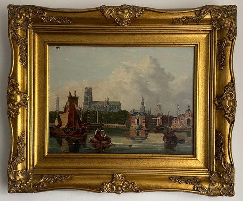 Antique oil painting dutch - oil,