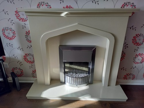 Fireplace stone effect with - fireplace,