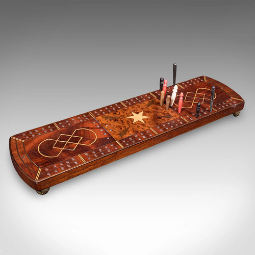 Antique cribbage board - antique,