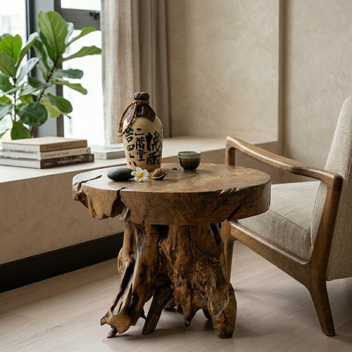 Teak root wood - root,