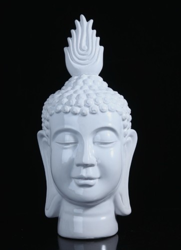 Large porcelain buddha head - large,