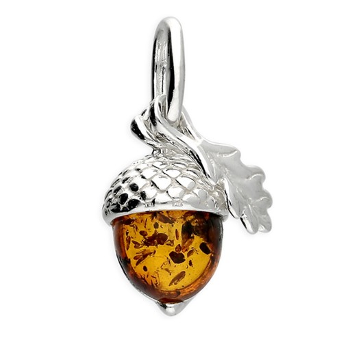 Small amber acorn - small,