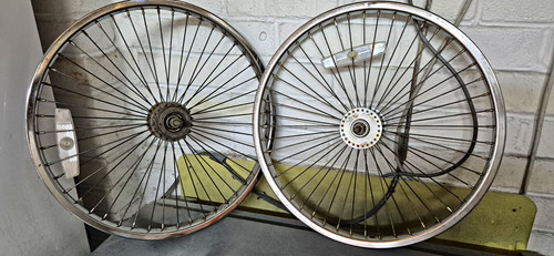 48h 20in chrome radial - 20in, laced