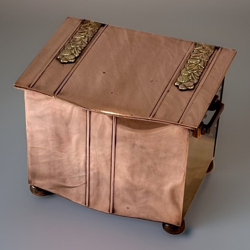 Brand copper coal scuttle - w.f.,