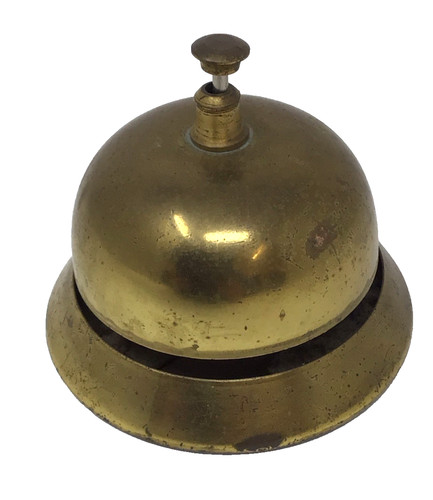 Vintage brass counter top bell - vintage,