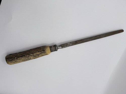 Antique stag horn knife - horn,