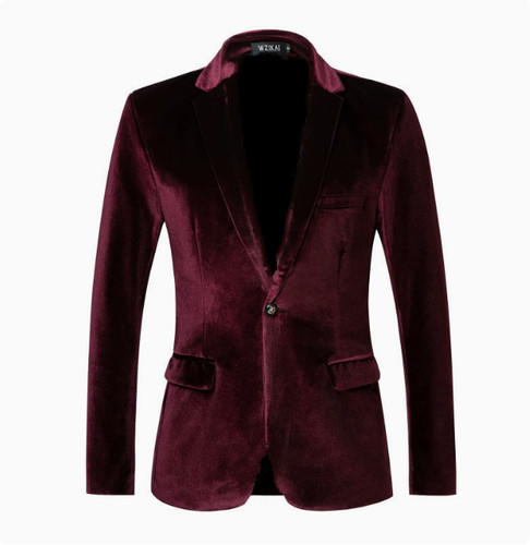 Men velvet work blazer jacket - work,