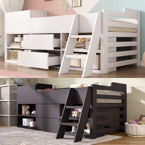 Kids wooden cabin bed - wooden,