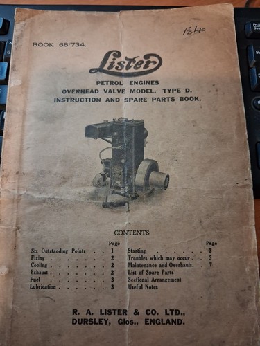 Lister stationary engine - d,