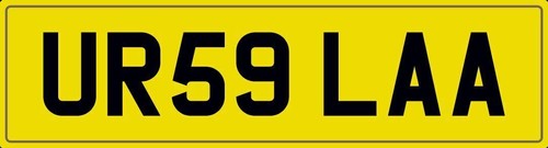Ursula number plate ur59 - plate,