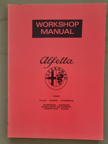 Alfa romeo alfetta workshop - alfa,