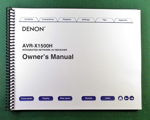 Denon avr x1500h instruction - denon,