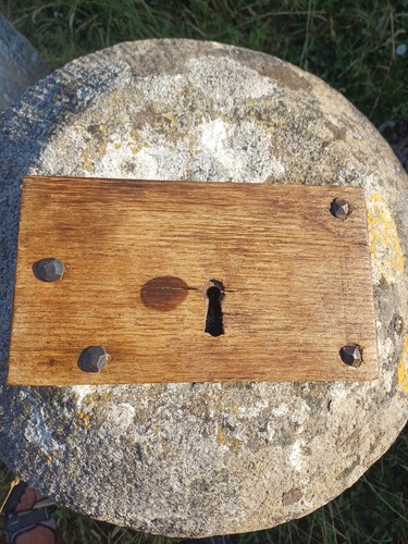 Antique large oak and iron - and,