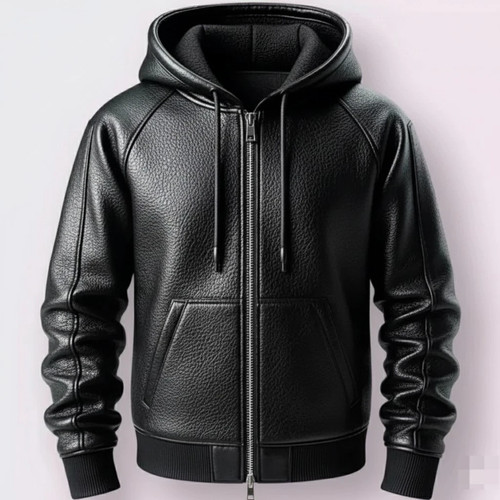 Men black premium zipper - black,