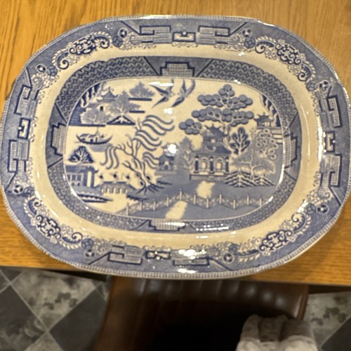 Blue white willow pattern - blue, &
