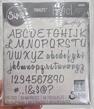 Sizzix Thinlits Script Alphabet 69pc set 662228 Tim Holtz