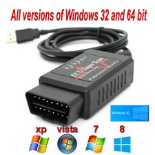 ELM 327 1.3 1.4 1.5 usb laptop car diagnostic cable OBD CAN BUS WINDOWS