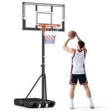 COSTWAY Portable Basketball Hoop Outdoor 3-10 FT Height Adjustable