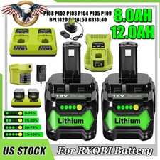 12.0/8.0Ah For RYOBI P108 18V