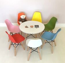 Children’s Kids White Round Table and chairs