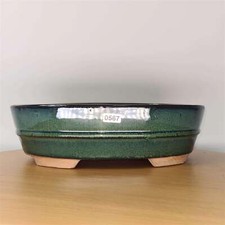 31cm Glazed Bonsai Pot | Oval