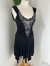 Vintage Select Black Sequin Flapper Style dress Size 10 Flattering