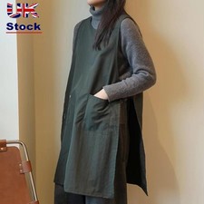 Anti-dirty Long Vest Waterproof Kitchen Apron Fashion Coffee House Uniform