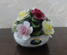 Aynsley Bone China Flower Posy Bouquet Roses 9cm Long x 8cm Tall