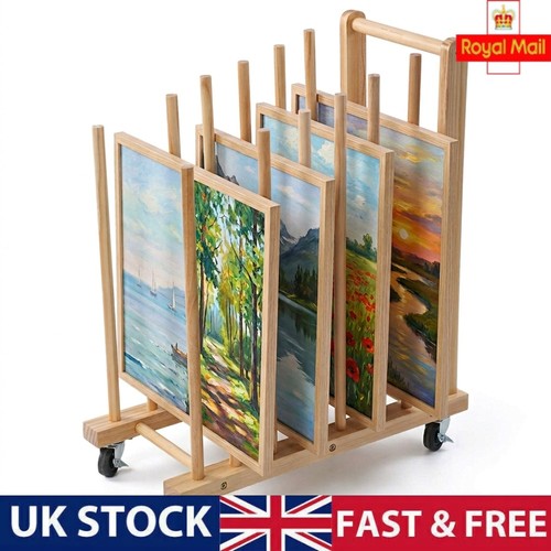 Wooden art storage rack - storage, with