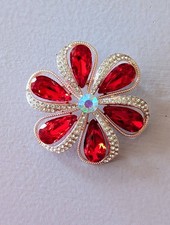 Beautiful Large Glass Rhinestone Costume Jewellery Brooch