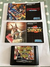 3 Game Box Set Golden Axe Streets Of Rage Shinobi For Sega Mega